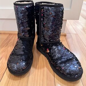 UGG Sequin Black Boots